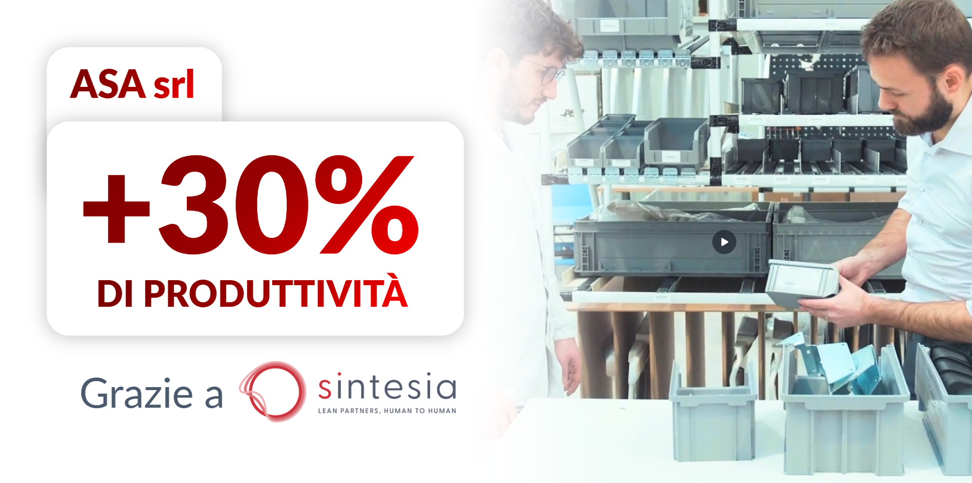 Pubblicità - cartellone pubblicitario ASA Srl +30% di produttività